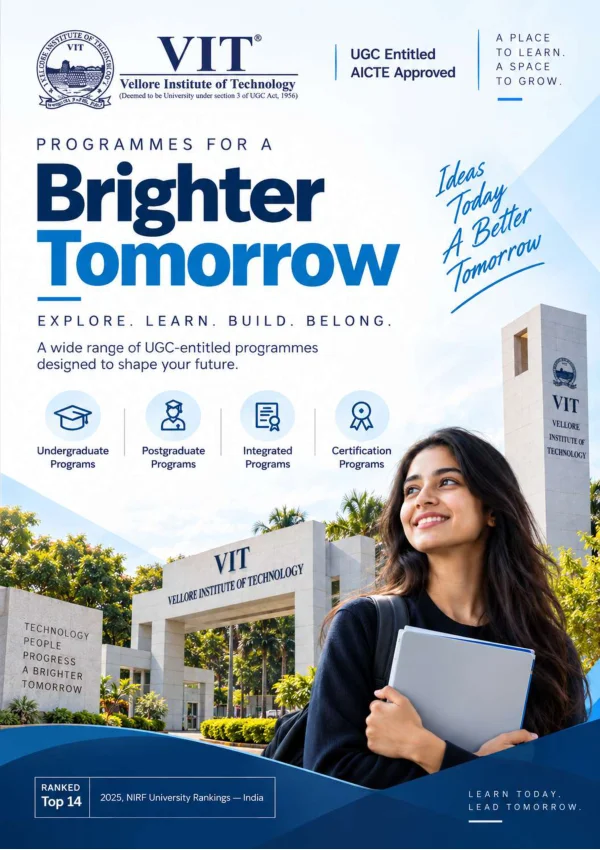 Vellore Institute of Technology — course brochure cover