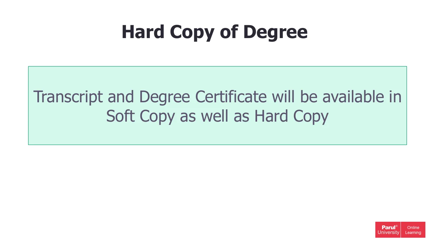 Parul University — course brochure, page 117. Open the PDF for full-size reading.