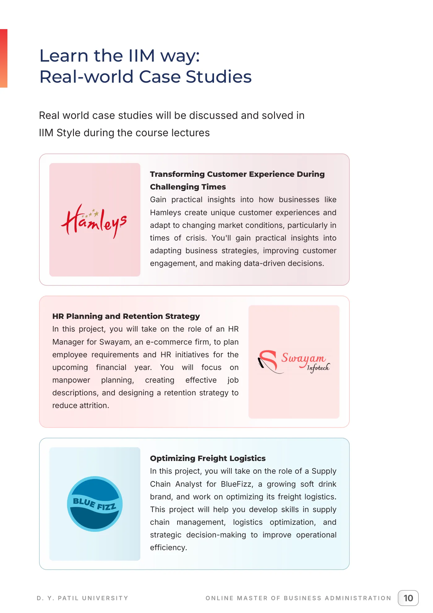 D. Y. Patil University, Navi Mumbai — course brochure, page 19. Open the PDF for full-size reading.