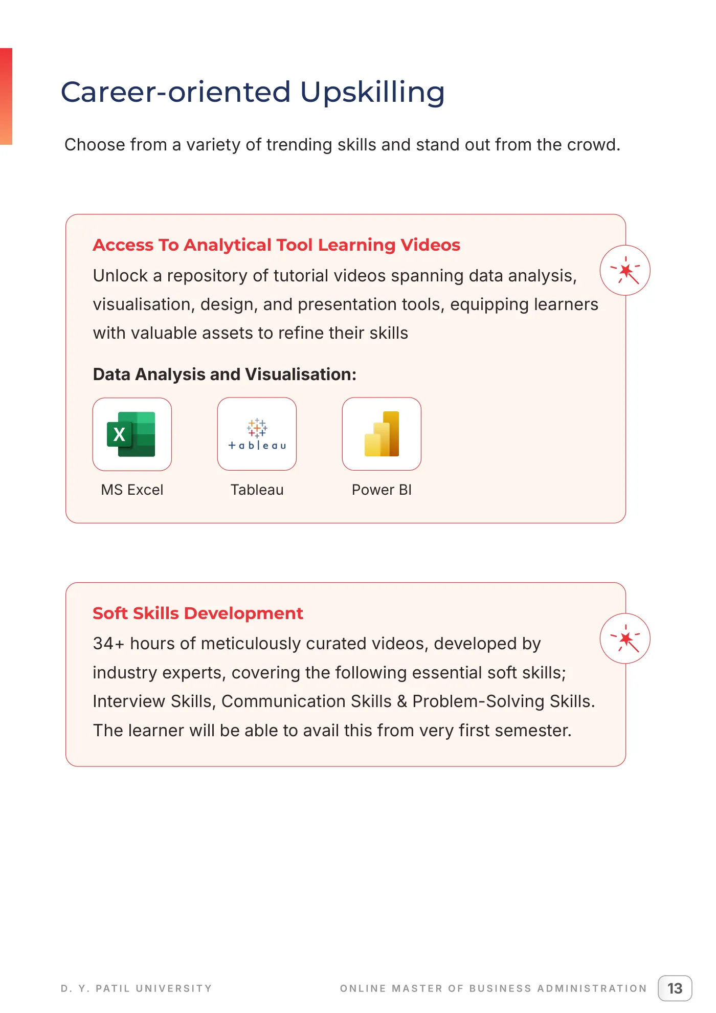 D. Y. Patil University, Navi Mumbai — course brochure, page 22. Open the PDF for full-size reading.