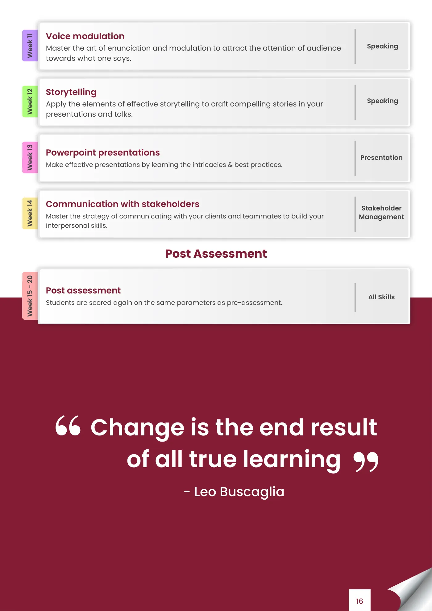 D. Y. Patil University, Navi Mumbai — course brochure, page 42. Open the PDF for full-size reading.