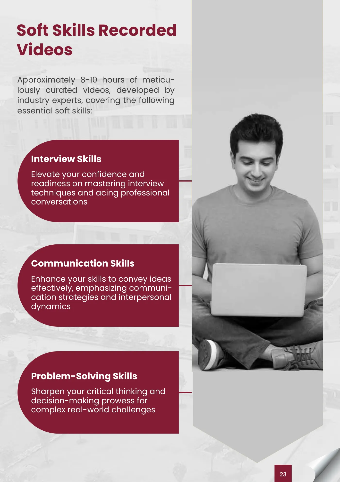 D. Y. Patil University, Navi Mumbai — course brochure, page 49. Open the PDF for full-size reading.