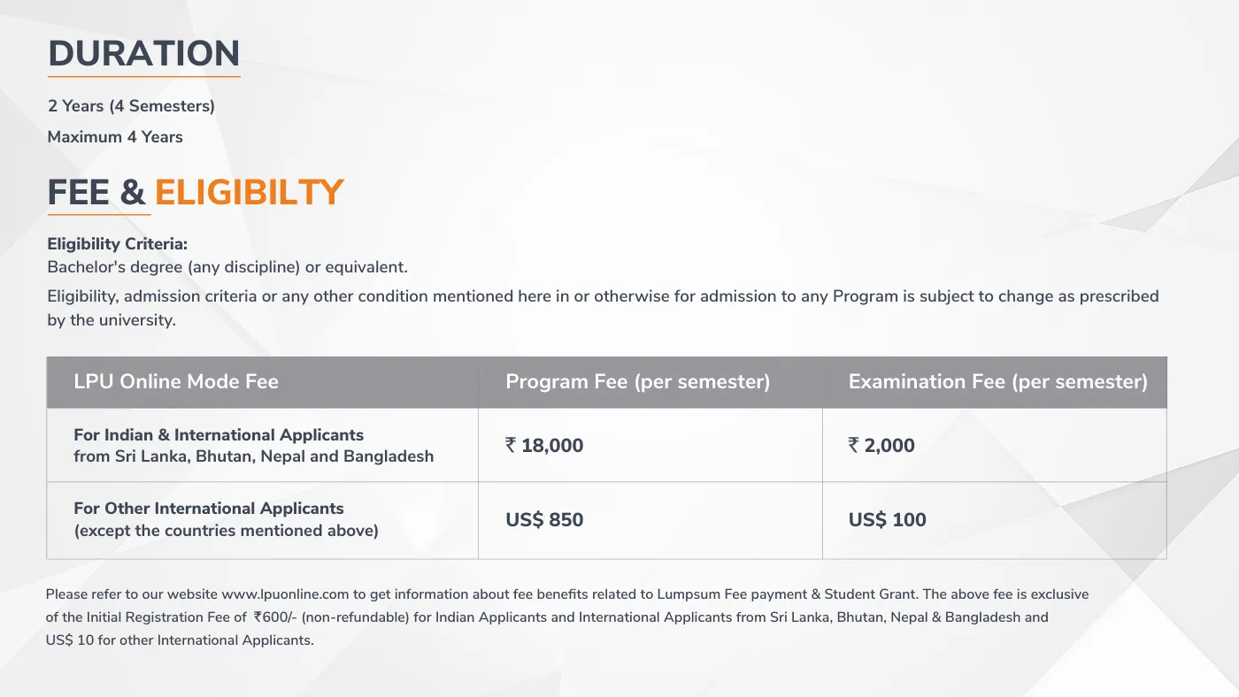 Lovely Professional University — course brochure, page 13. Open the PDF for full-size reading.