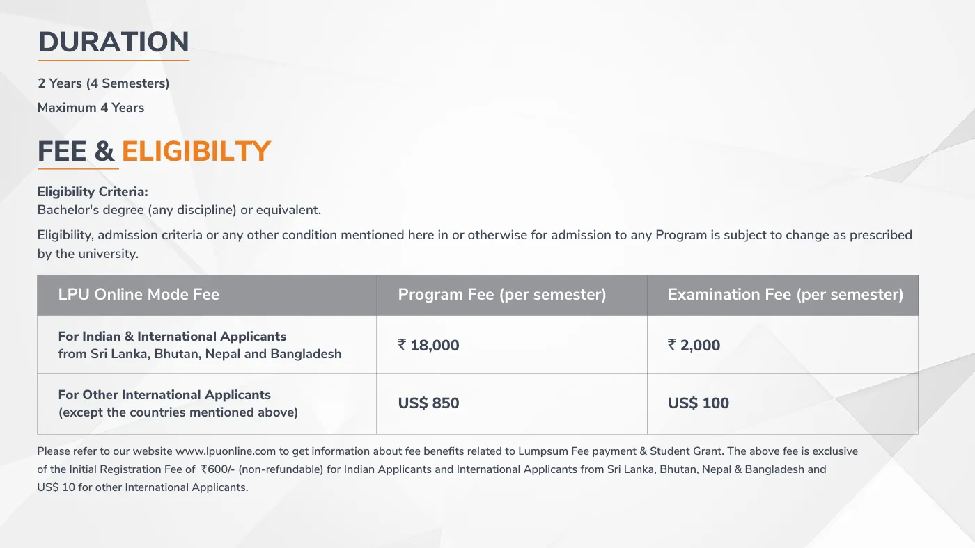 Lovely Professional University — course brochure, page 16. Open the PDF for full-size reading.