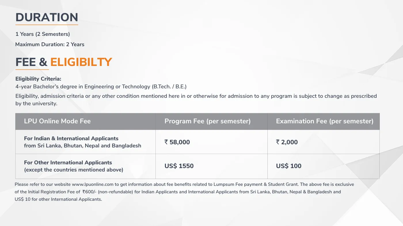 Lovely Professional University — course brochure, page 61. Open the PDF for full-size reading.