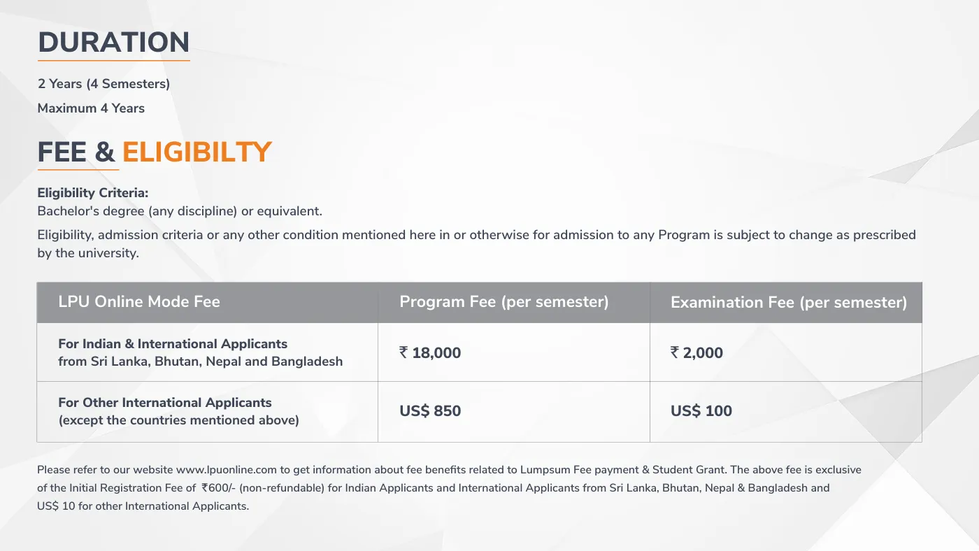 Lovely Professional University — course brochure, page 7. Open the PDF for full-size reading.