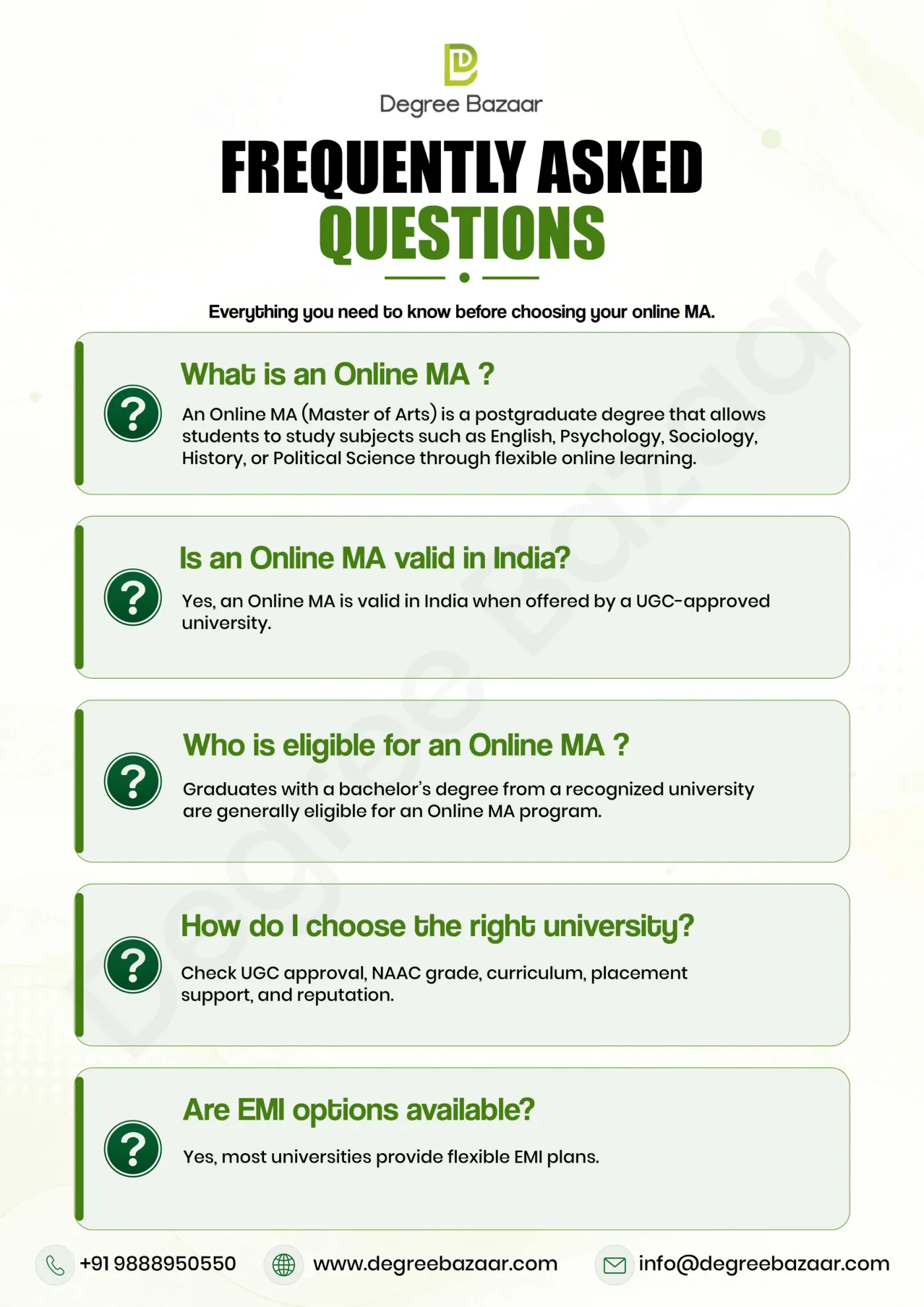 MA — DegreeBazaar course guide, page 3. Open the PDF for full-size reading.