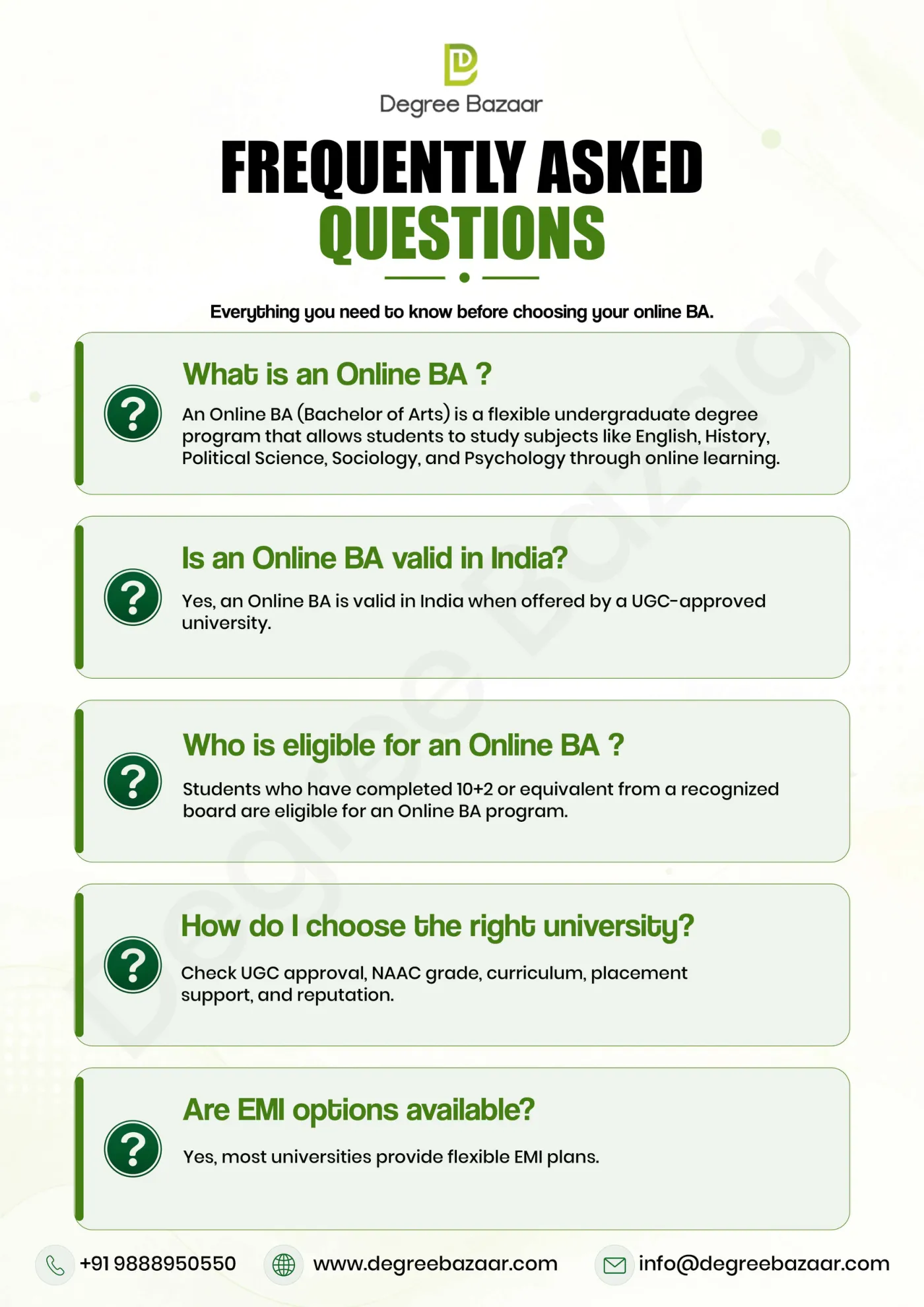 BA — DegreeBazaar course guide, page 3. Open the PDF for full-size reading.