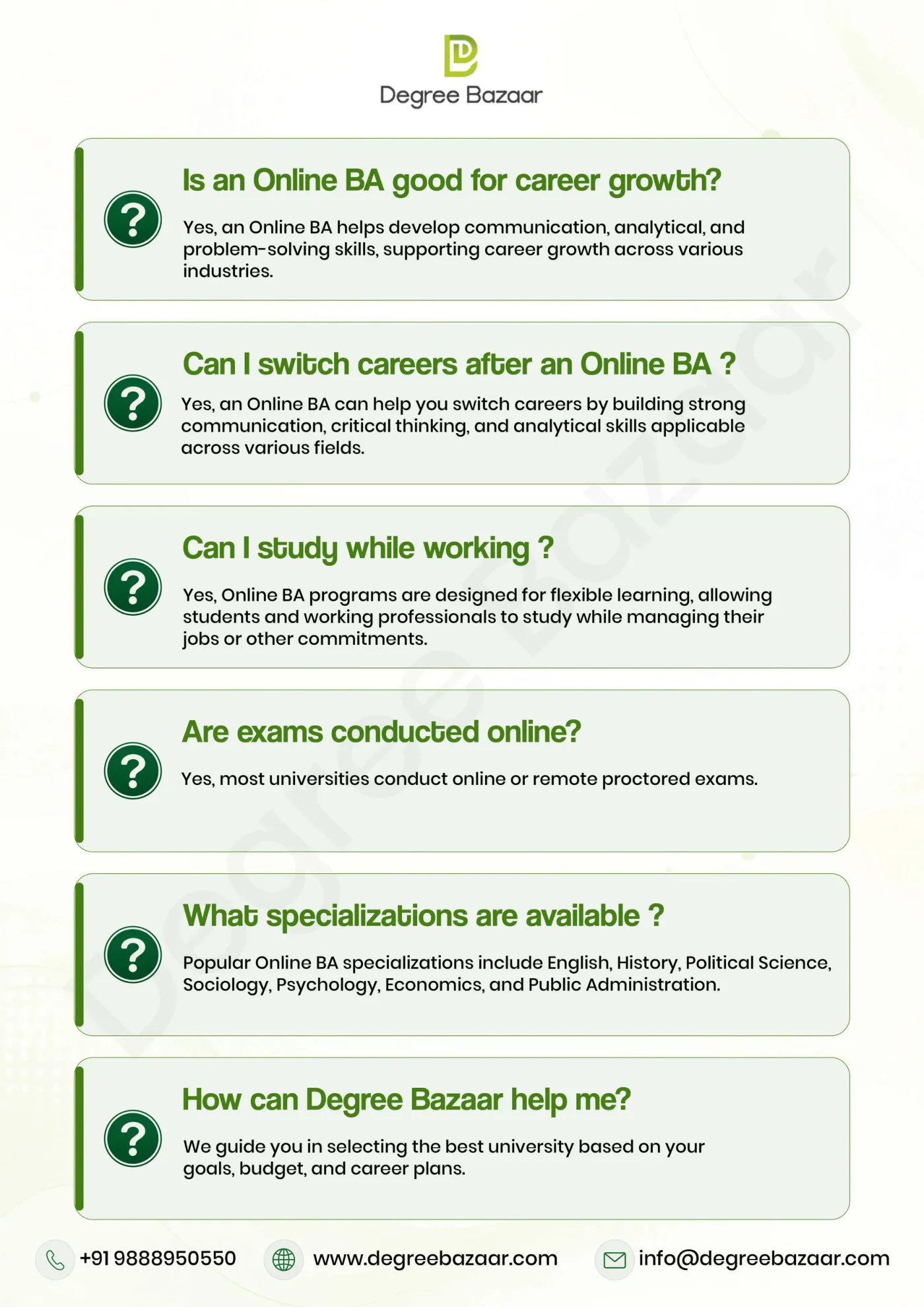 BA — DegreeBazaar course guide, page 4. Open the PDF for full-size reading.
