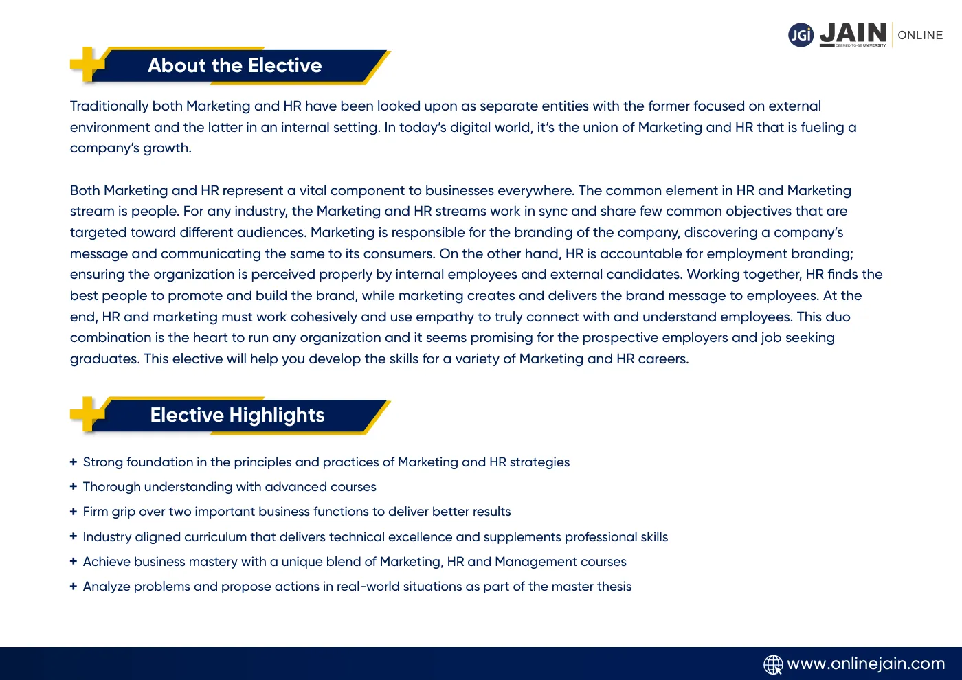 Jain University — complete course brochure, page 108. Open the PDF for full-size reading.
