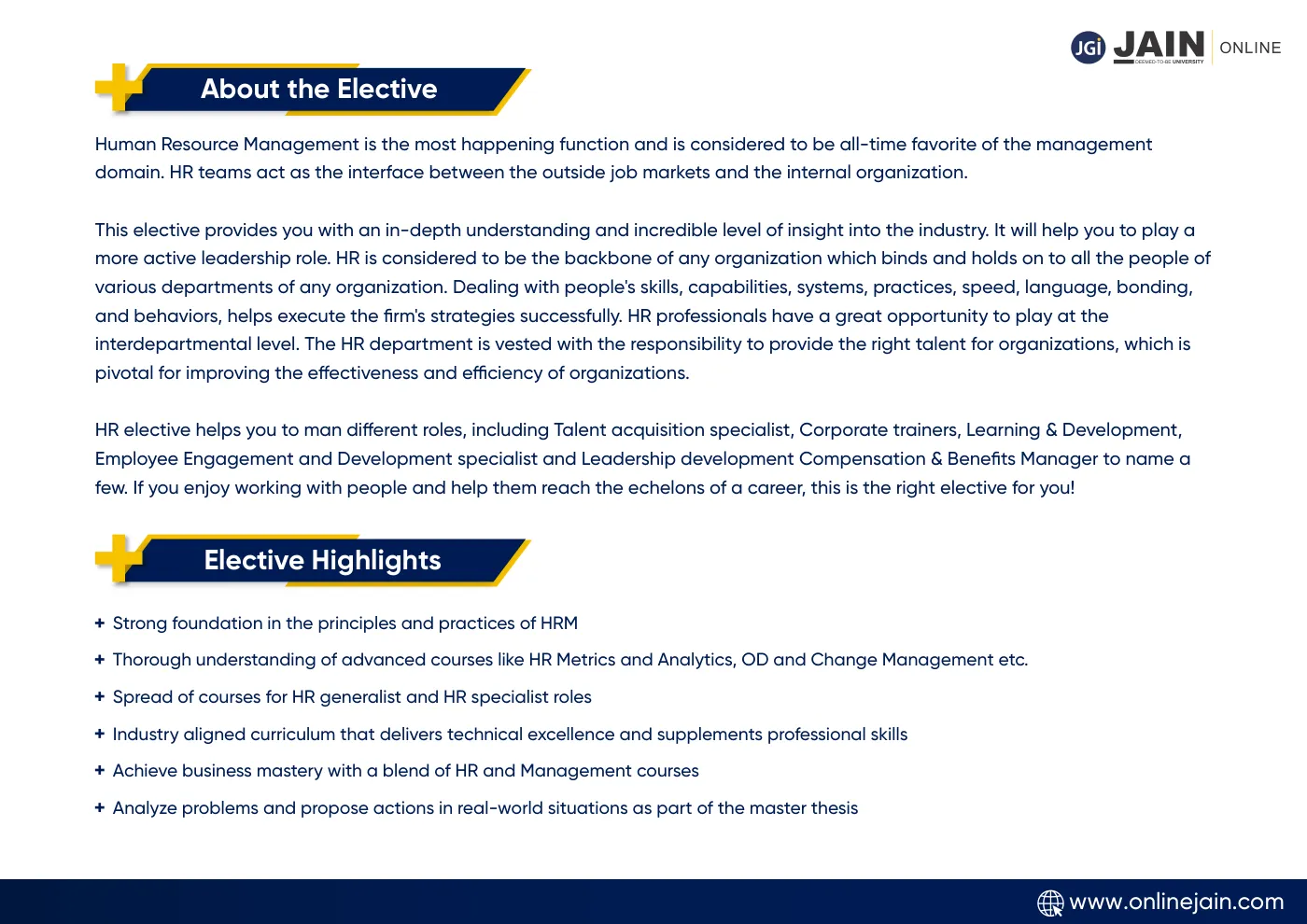 Jain University — complete course brochure, page 117. Open the PDF for full-size reading.