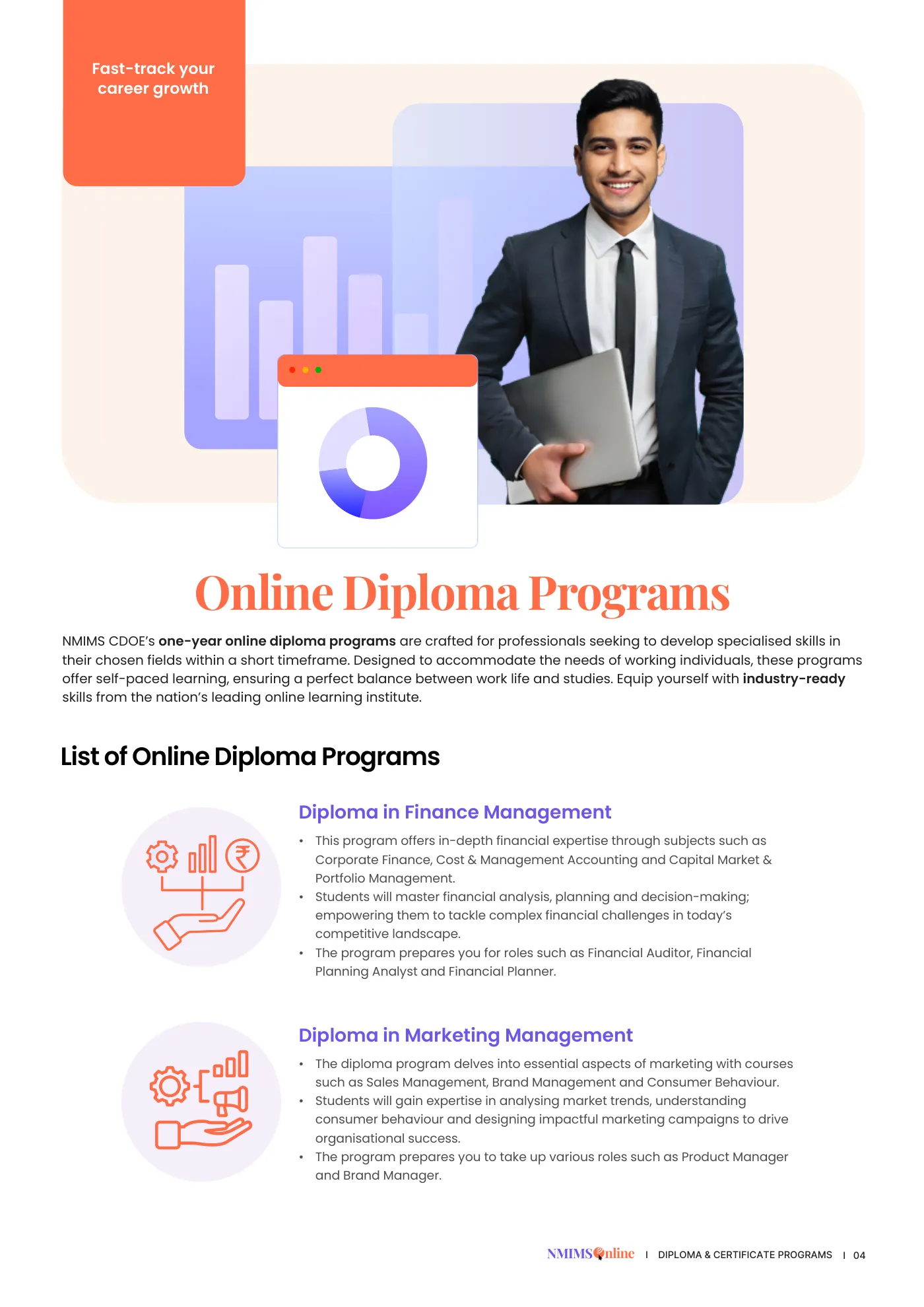 NMIMS — course brochure, page 14. Open the PDF for full-size reading.