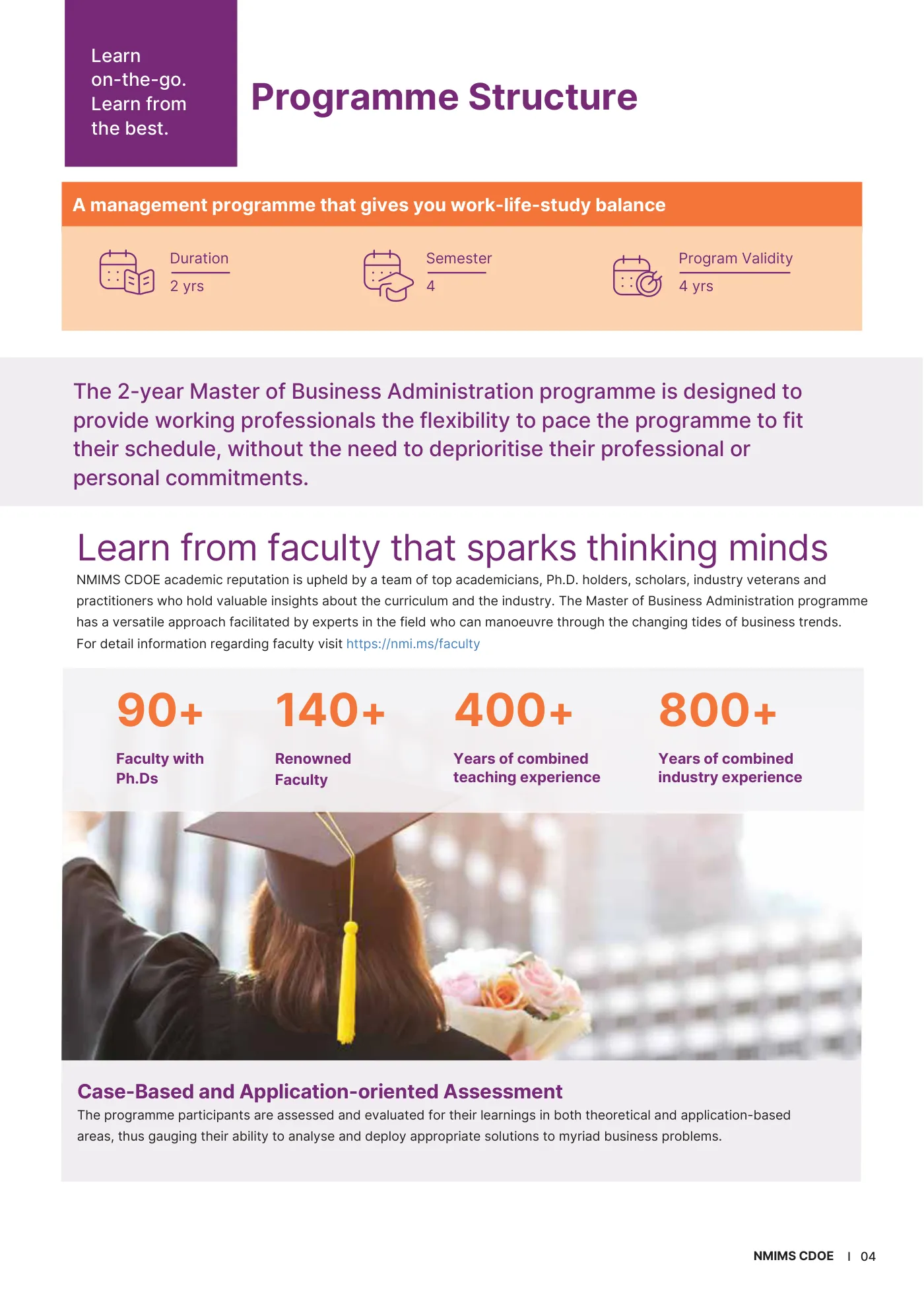 NMIMS — course brochure, page 20. Open the PDF for full-size reading.