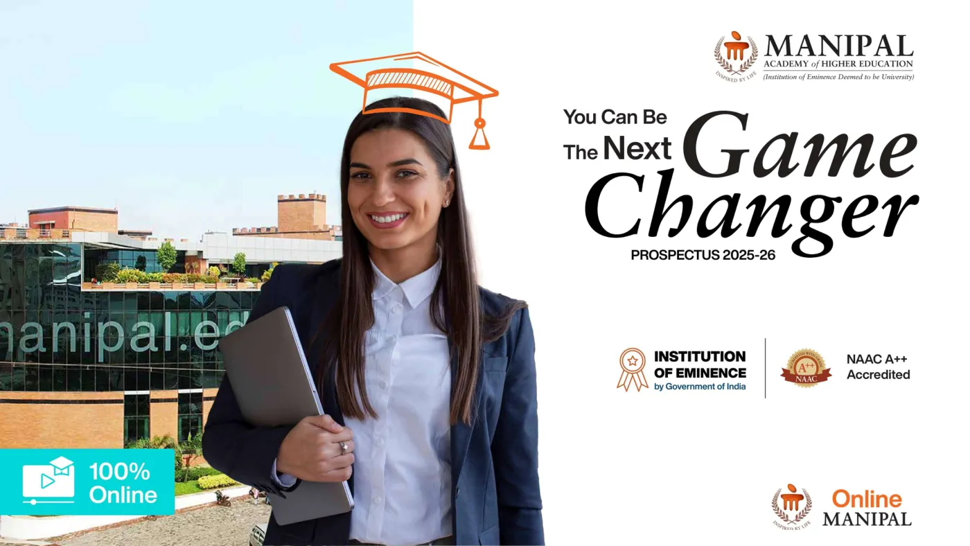 Manipal Academy of Higher Education — course brochure, page 1. Open the PDF for full-size reading.