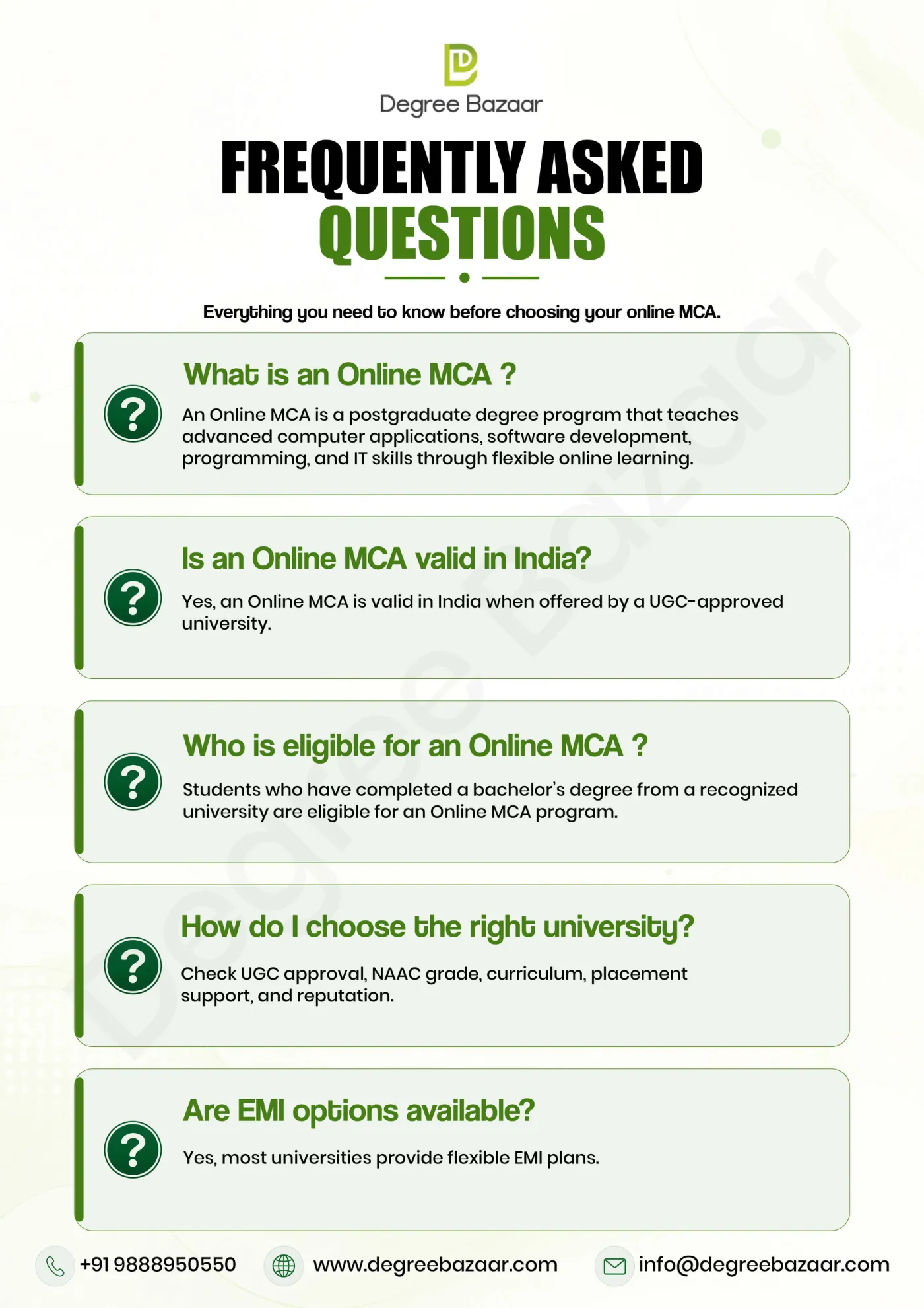 MCA — DegreeBazaar course guide, page 4. Open the PDF for full-size reading.