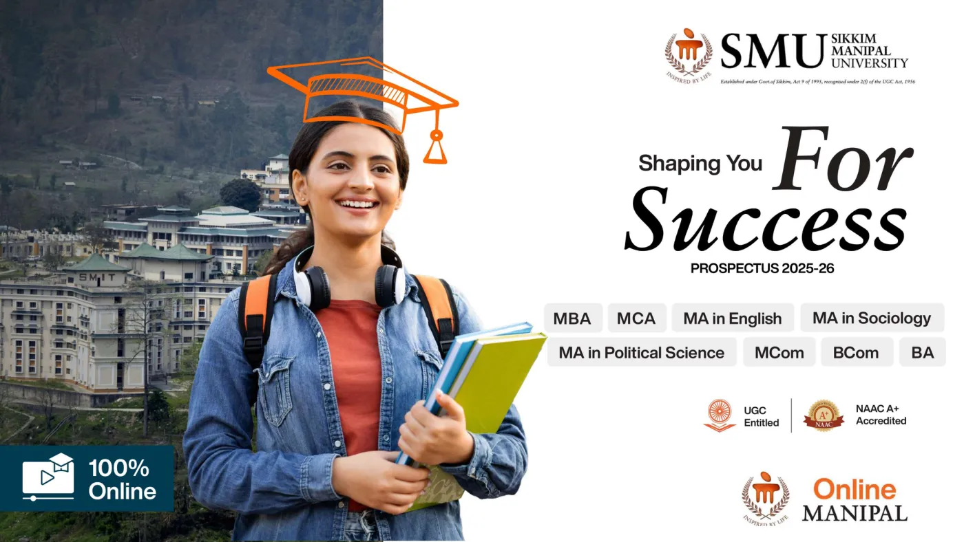 Sikkim Manipal University — course brochure, page 1. Open the PDF for full-size reading.