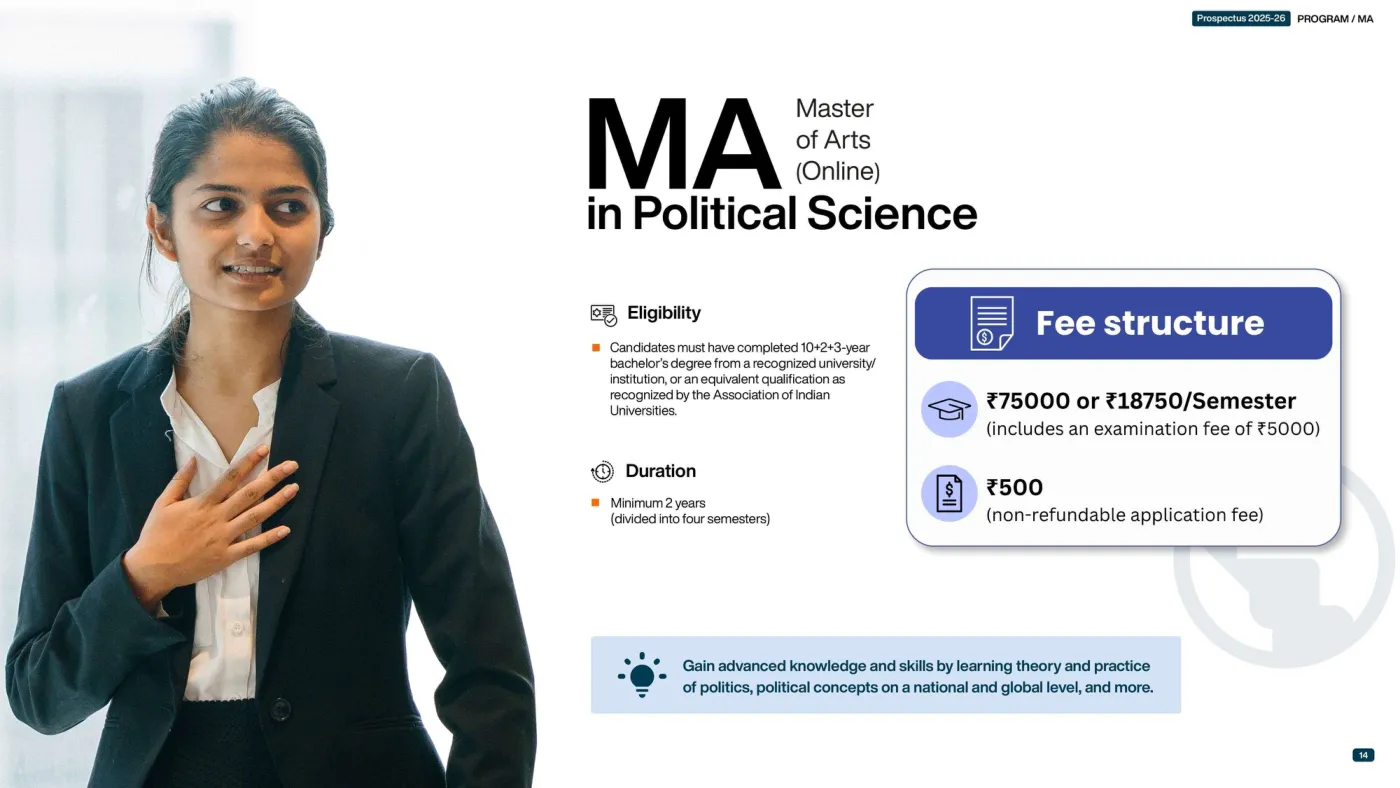 Sikkim Manipal University — course brochure, page 11. Open the PDF for full-size reading.