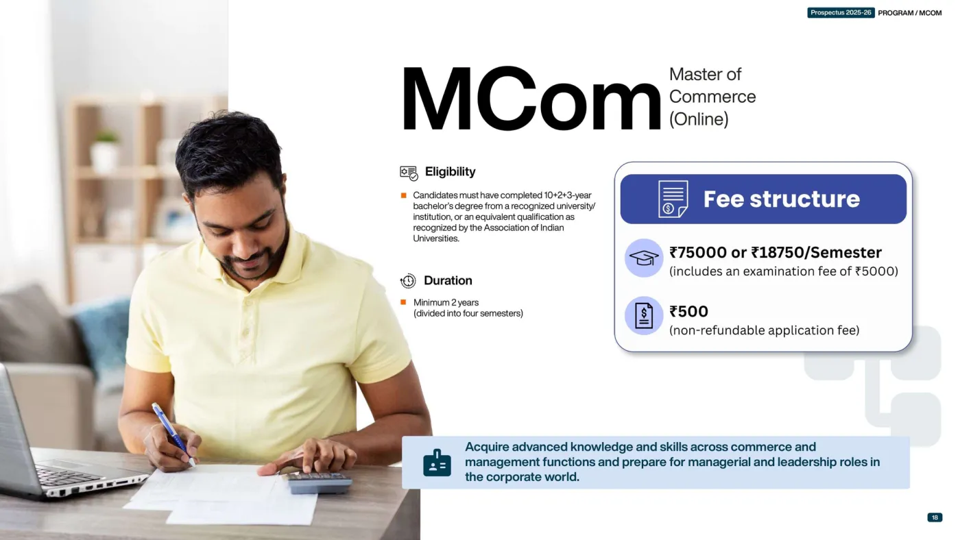 Sikkim Manipal University — course brochure, page 13. Open the PDF for full-size reading.