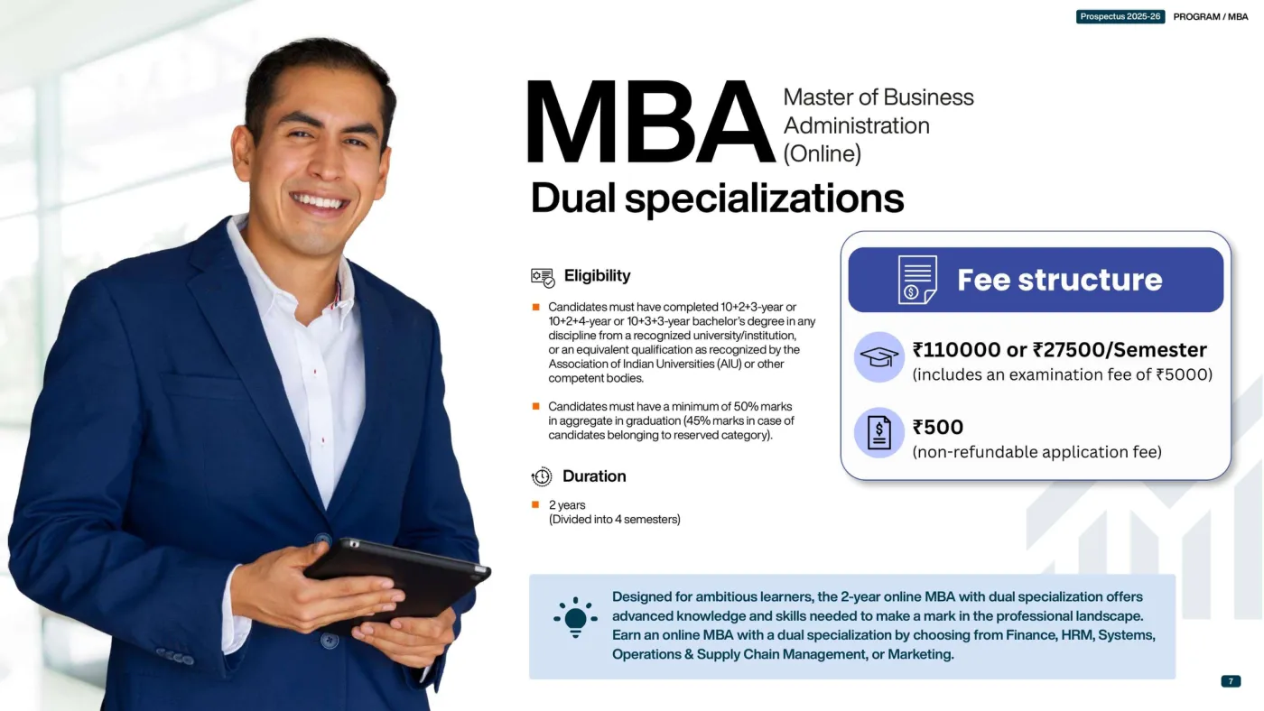 Sikkim Manipal University — course brochure, page 8. Open the PDF for full-size reading.