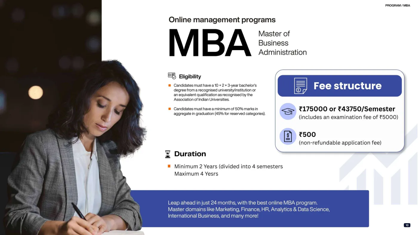 Manipal University Jaipur — course brochure, page 11. Open the PDF for full-size reading.