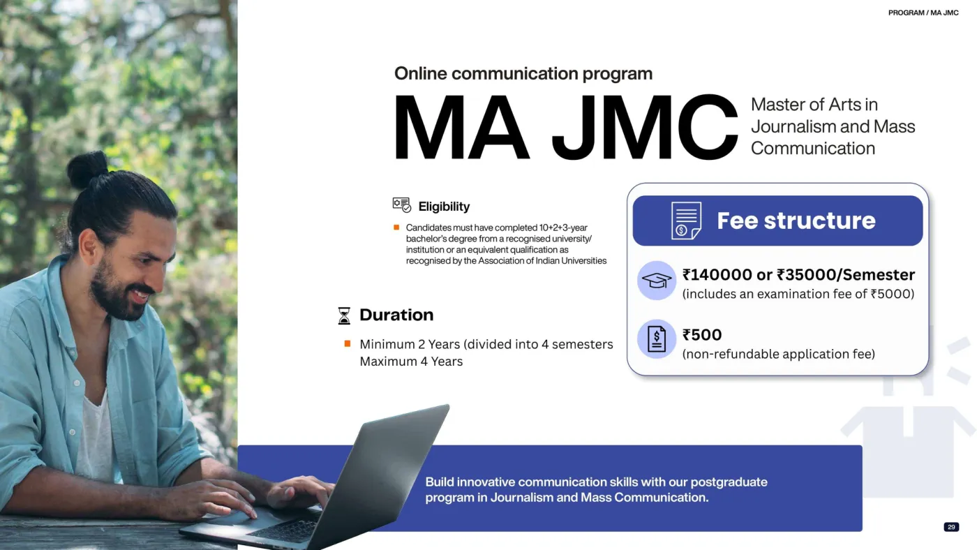 Manipal University Jaipur — course brochure, page 18. Open the PDF for full-size reading.