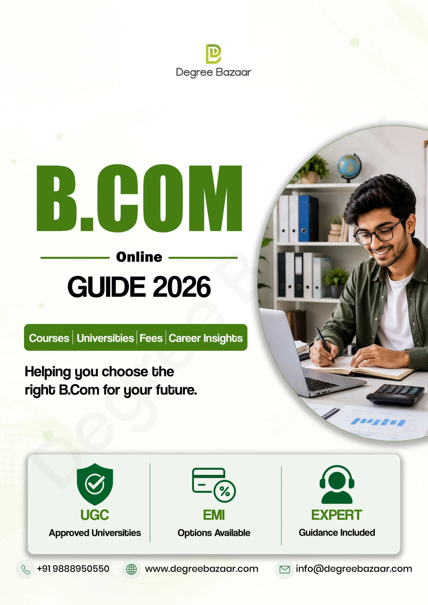 B.Com — DegreeBazaar course guide, page 1. Open the PDF for full-size reading.