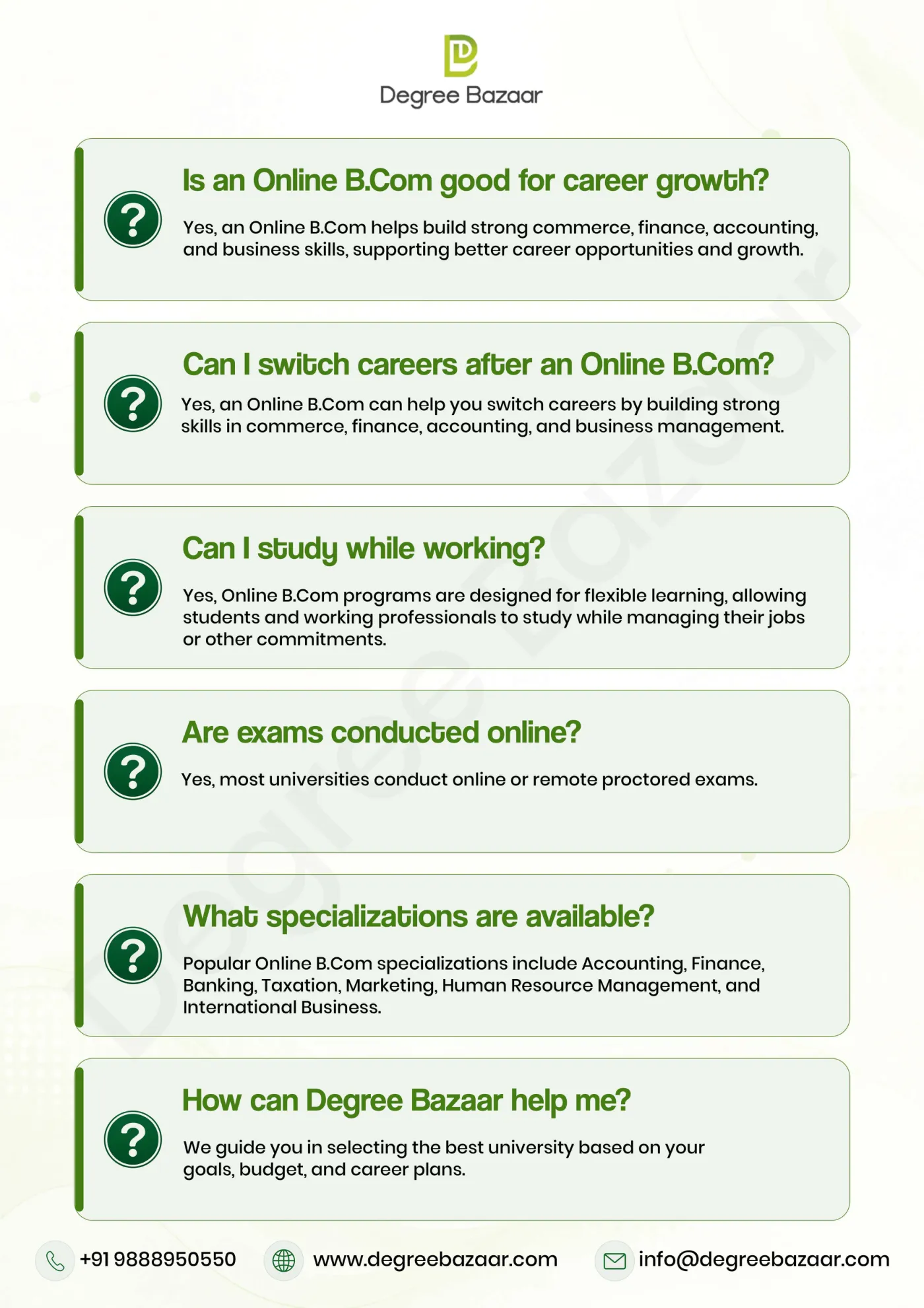 B.Com — DegreeBazaar course guide, page 4. Open the PDF for full-size reading.