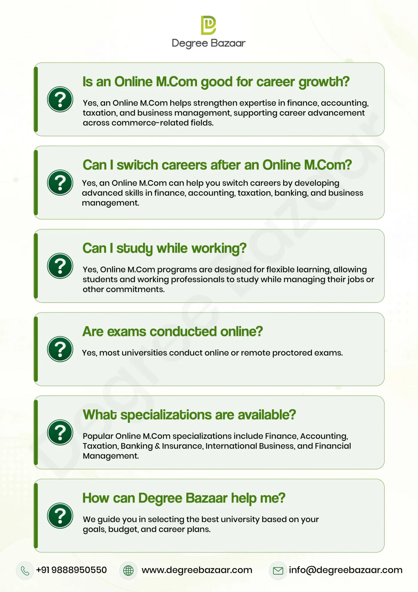 M.Com — DegreeBazaar course guide, page 4. Open the PDF for full-size reading.