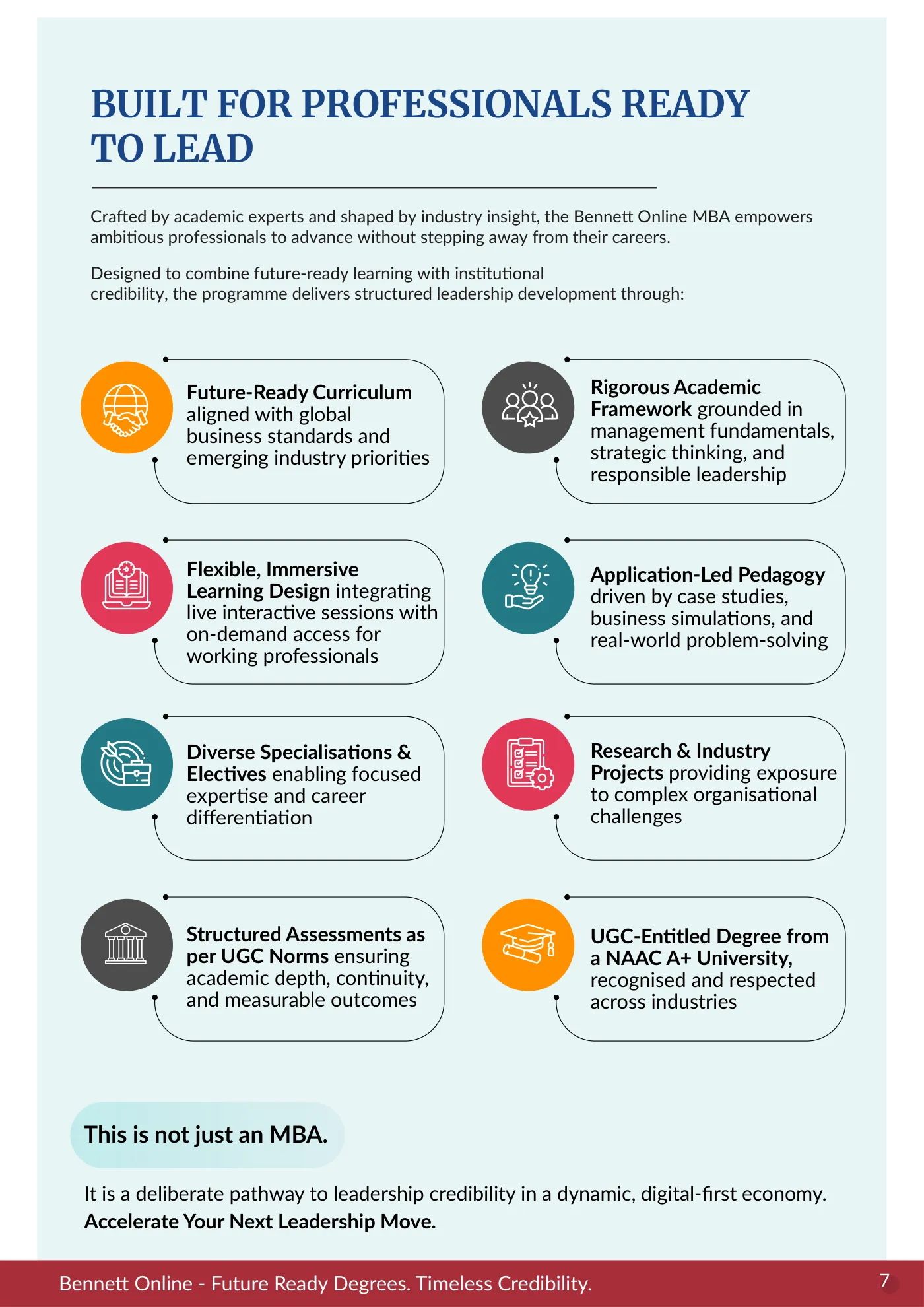 Bennett University — course brochure, page 15. Open the PDF for full-size reading.