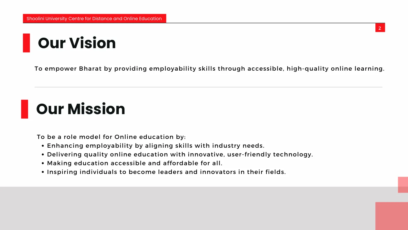 Shoolini University — course brochure, page 2. Open the PDF for full-size reading.