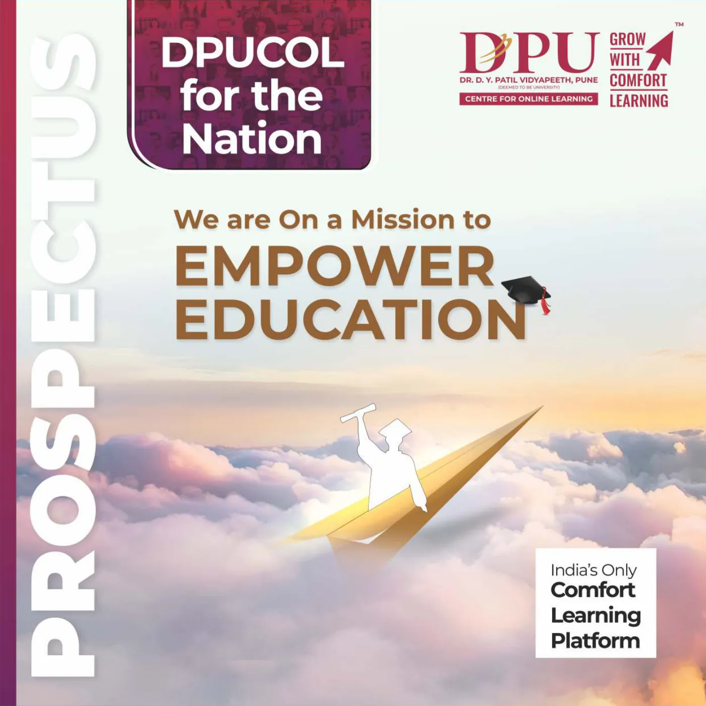 Dr. D. Y. Patil Vidyapeeth, Pune — course brochure, page 1. Open the PDF for full-size reading.