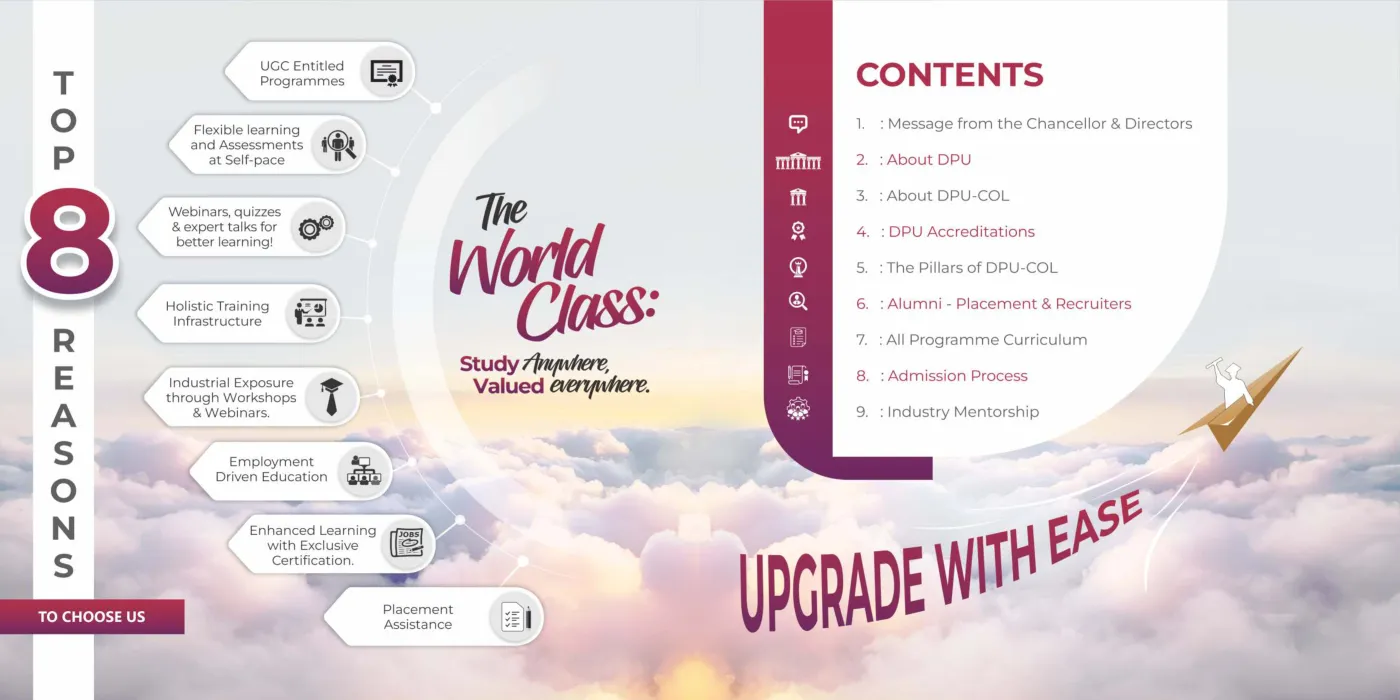 Dr. D. Y. Patil Vidyapeeth, Pune — course brochure, page 2. Open the PDF for full-size reading.