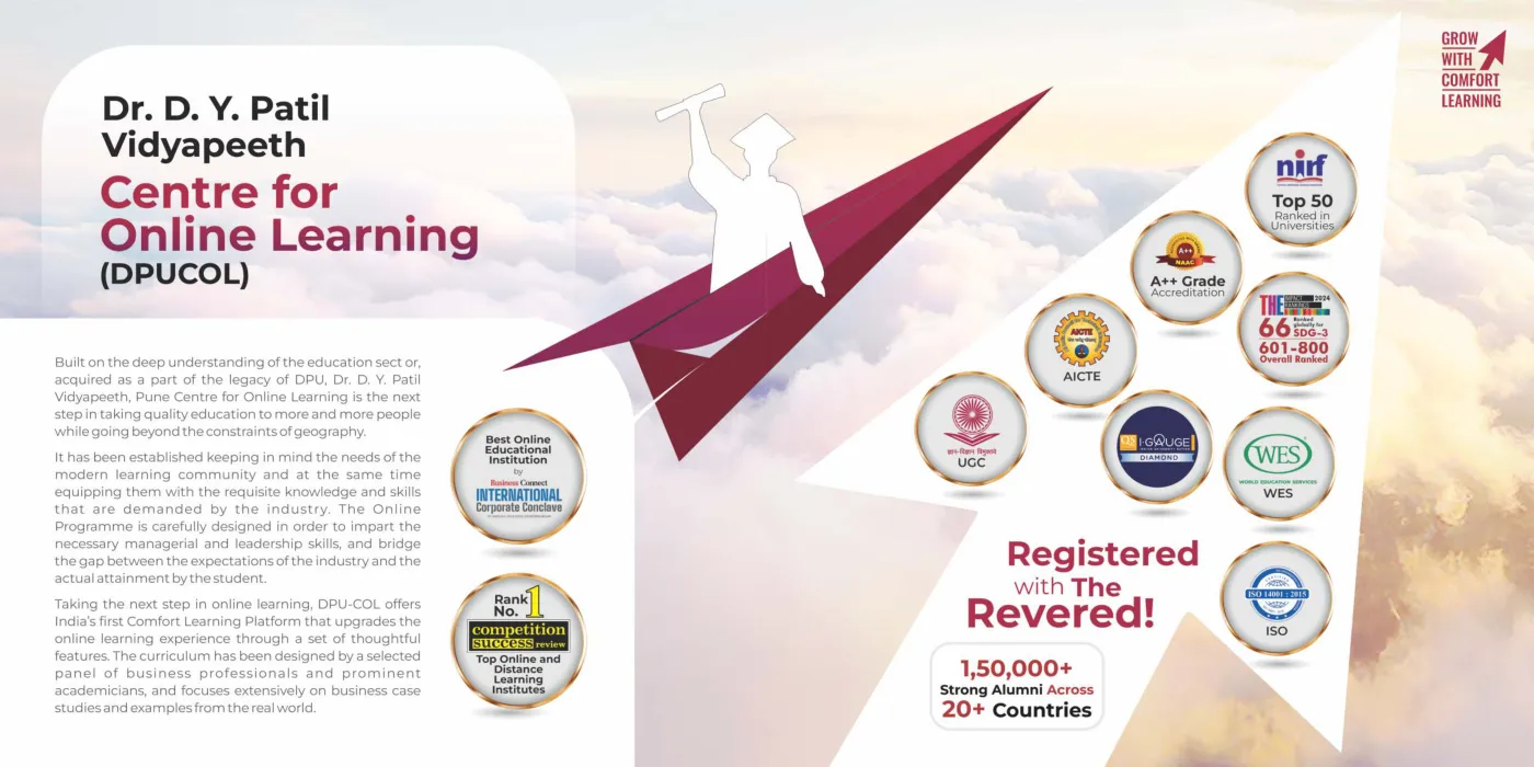 Dr. D. Y. Patil Vidyapeeth, Pune — course brochure, page 6. Open the PDF for full-size reading.