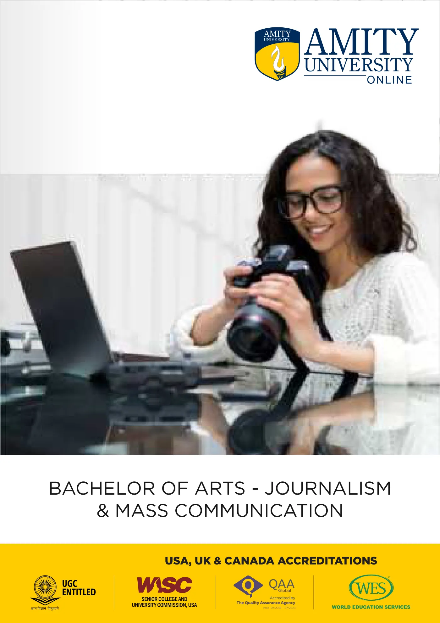Amity University — course brochure, page 10. Open the PDF for full-size reading.