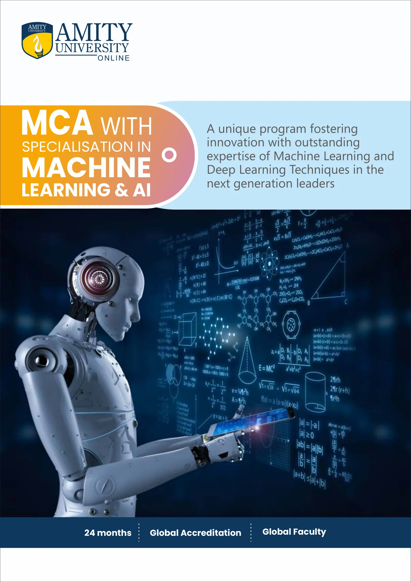 Amity University — course brochure, page 105. Open the PDF for full-size reading.