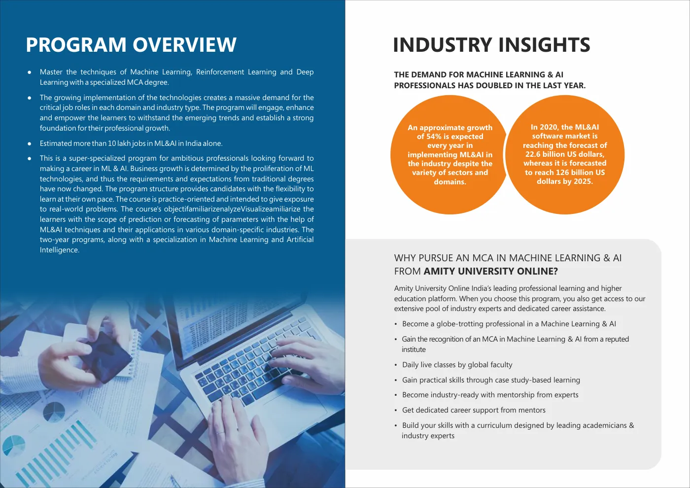 Amity University — course brochure, page 106. Open the PDF for full-size reading.