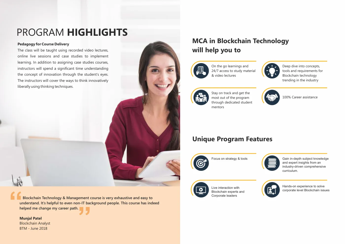 Amity University — course brochure, page 118. Open the PDF for full-size reading.