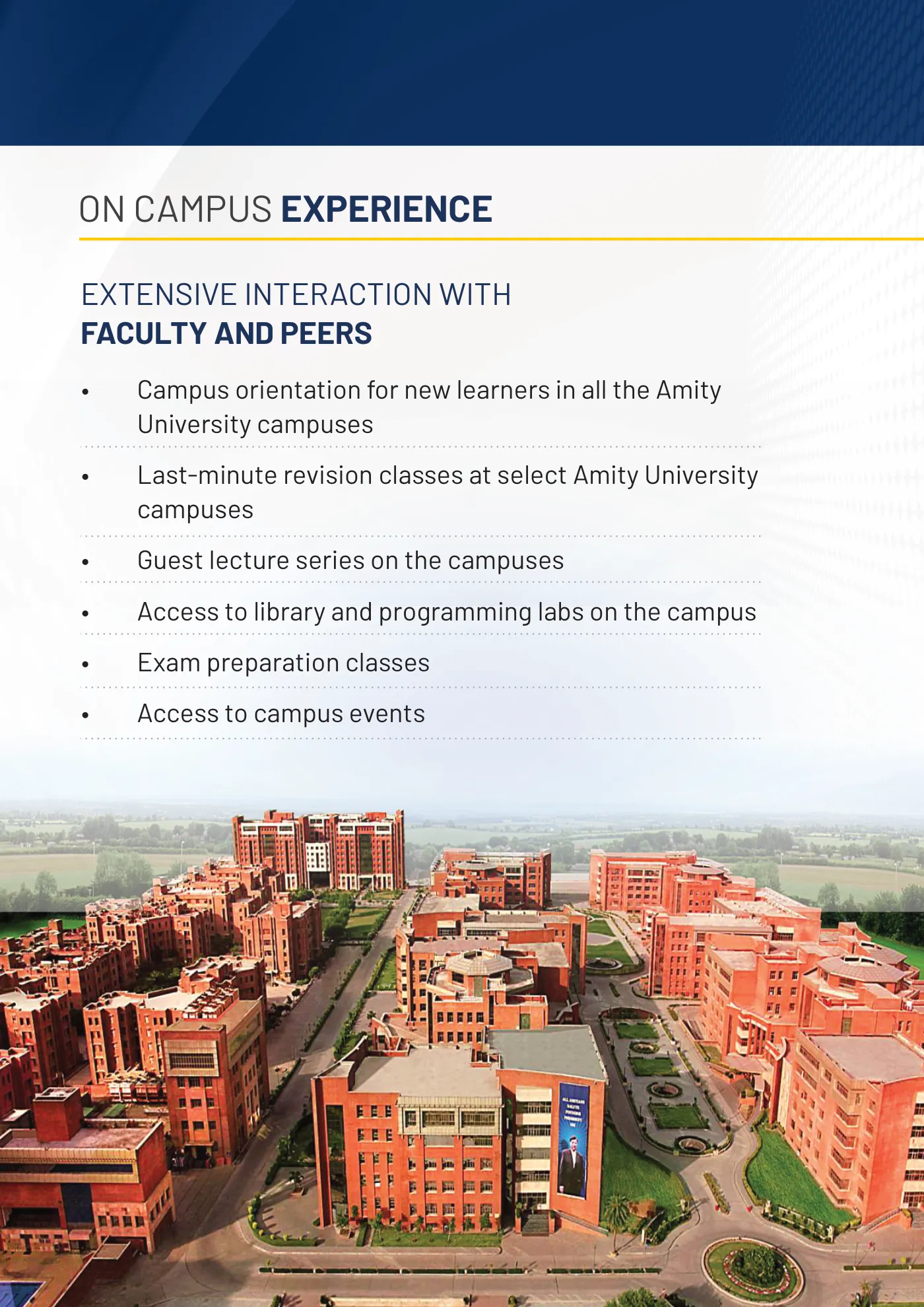 Amity University — course brochure, page 123. Open the PDF for full-size reading.