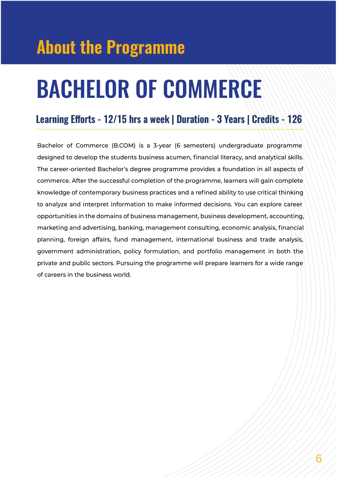 Amity University — course brochure, page 28. Open the PDF for full-size reading.
