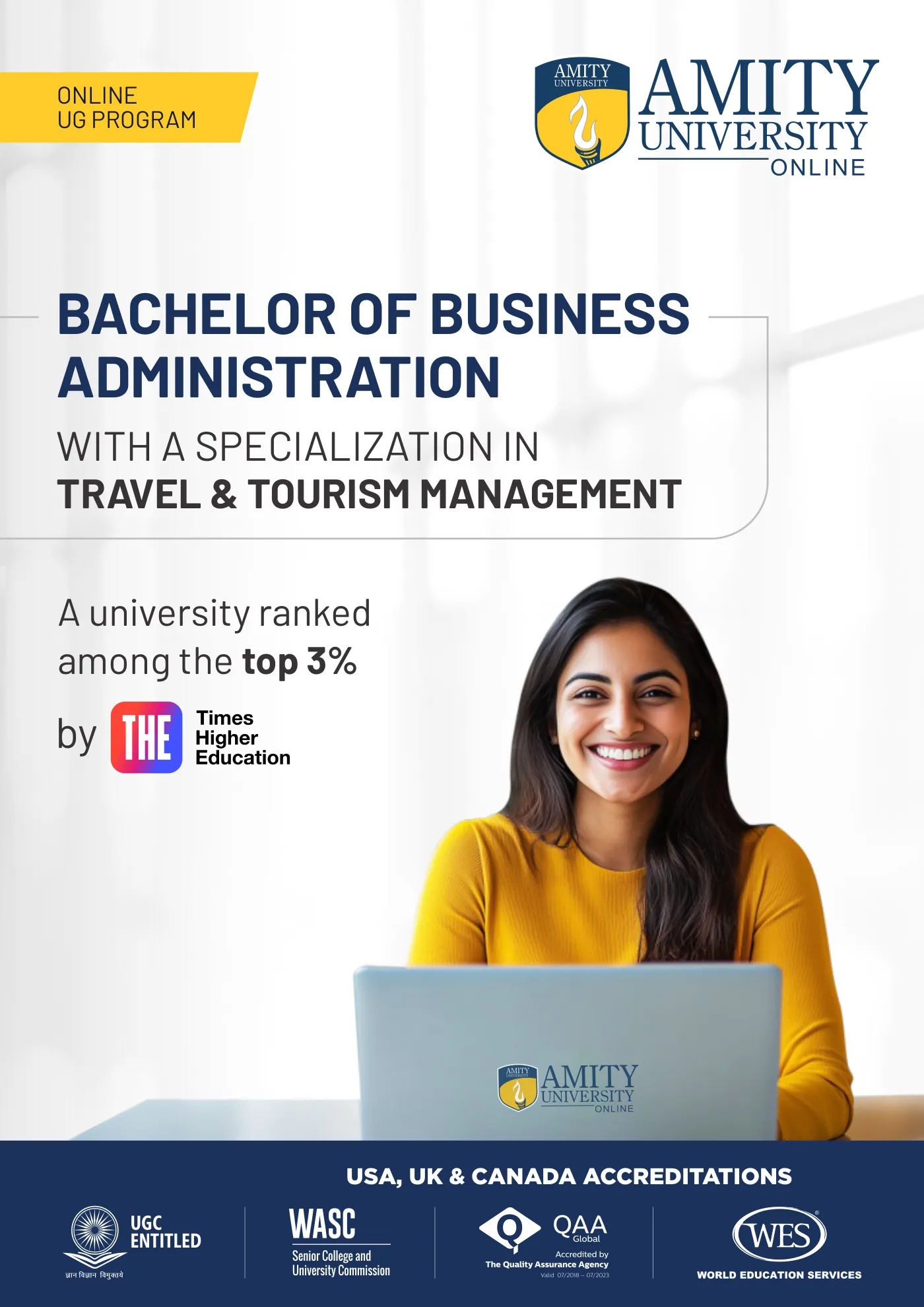 Amity University — course brochure, page 33. Open the PDF for full-size reading.