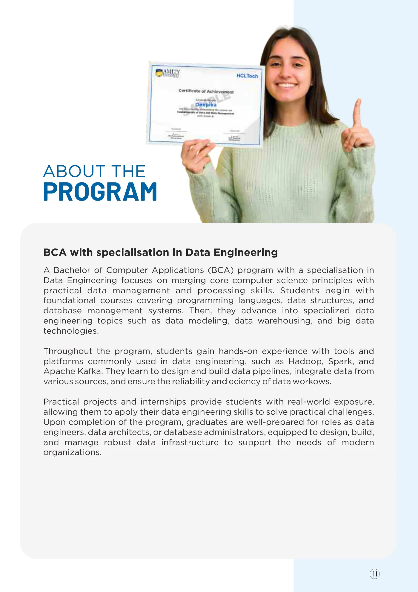 Amity University — course brochure, page 46. Open the PDF for full-size reading.