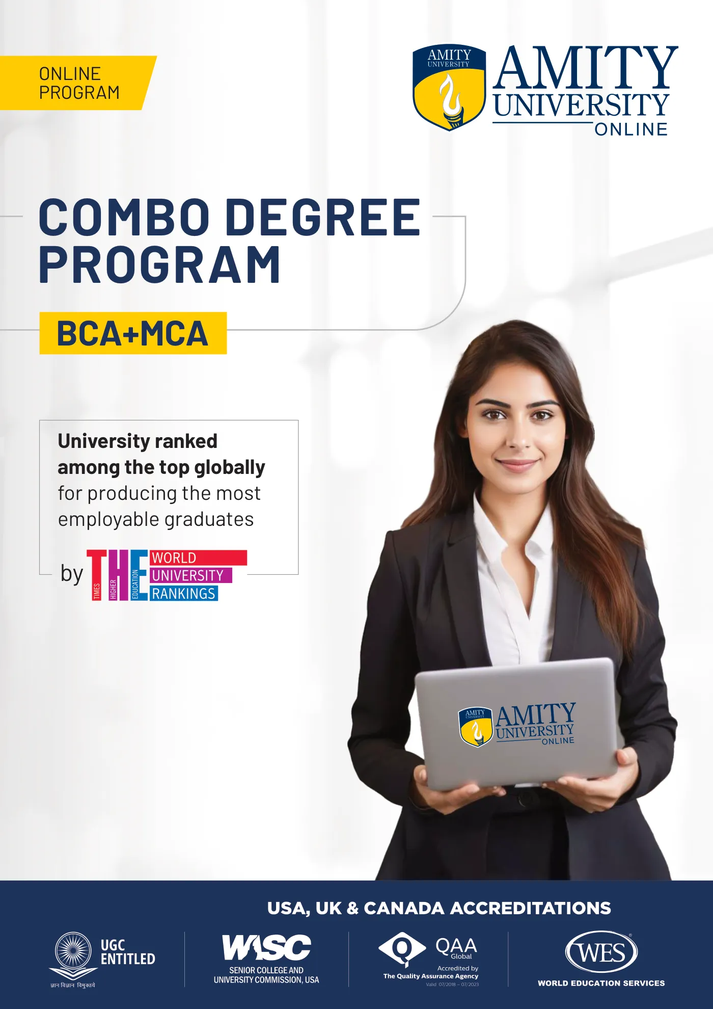 Amity University — course brochure, page 57. Open the PDF for full-size reading.
