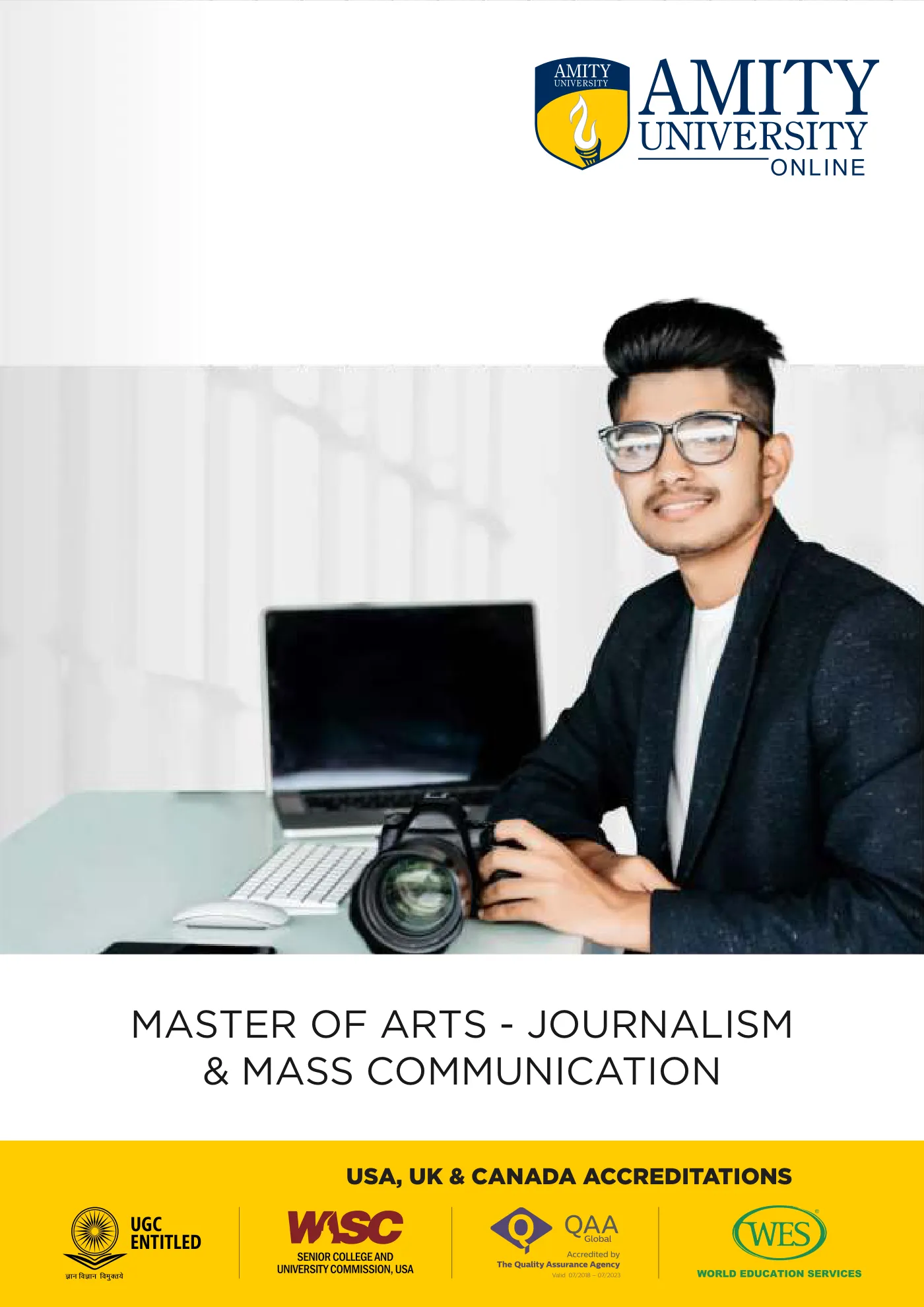 Amity University — course brochure, page 72. Open the PDF for full-size reading.