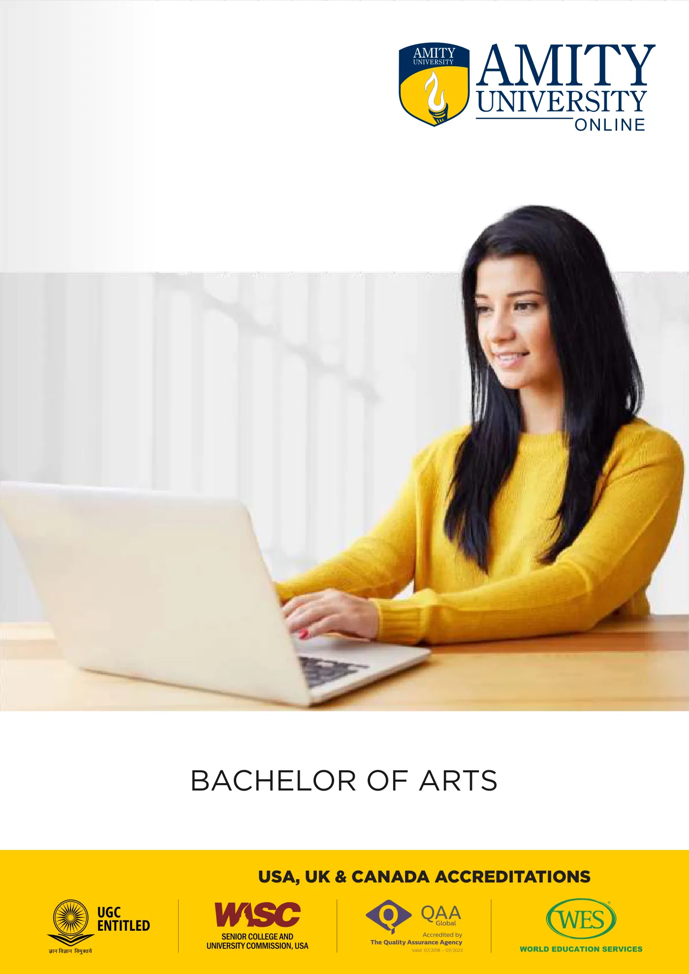 Amity University — course brochure, page 8. Open the PDF for full-size reading.