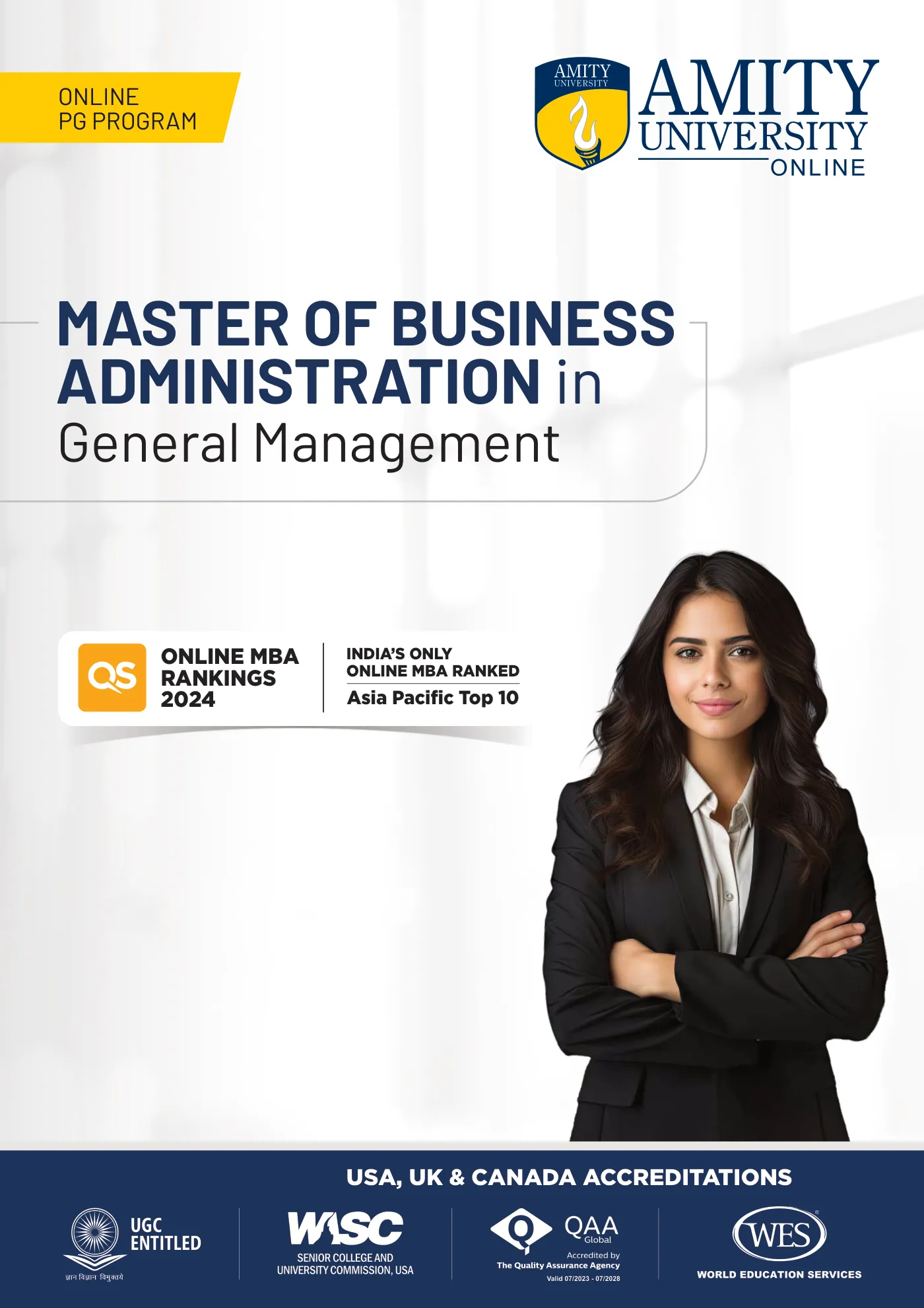 Amity University — course brochure, page 84. Open the PDF for full-size reading.