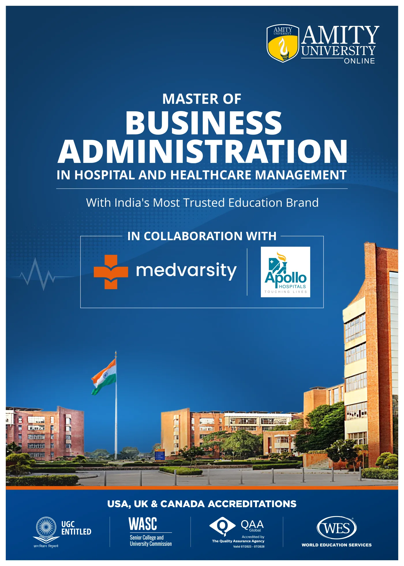 Amity University — course brochure, page 86. Open the PDF for full-size reading.
