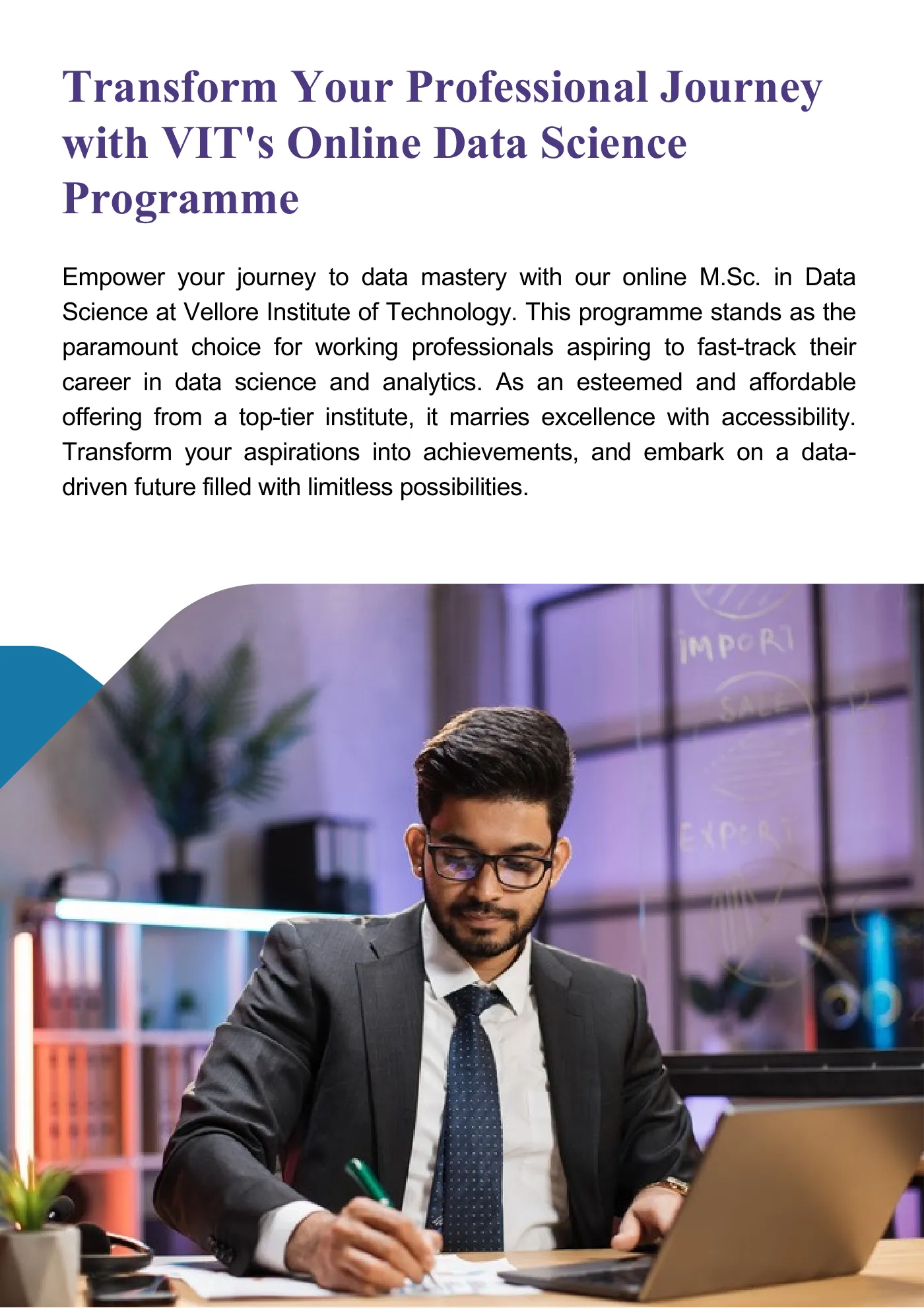 Vellore Institute of Technology — course brochure, page 29. Open the PDF for full-size reading.