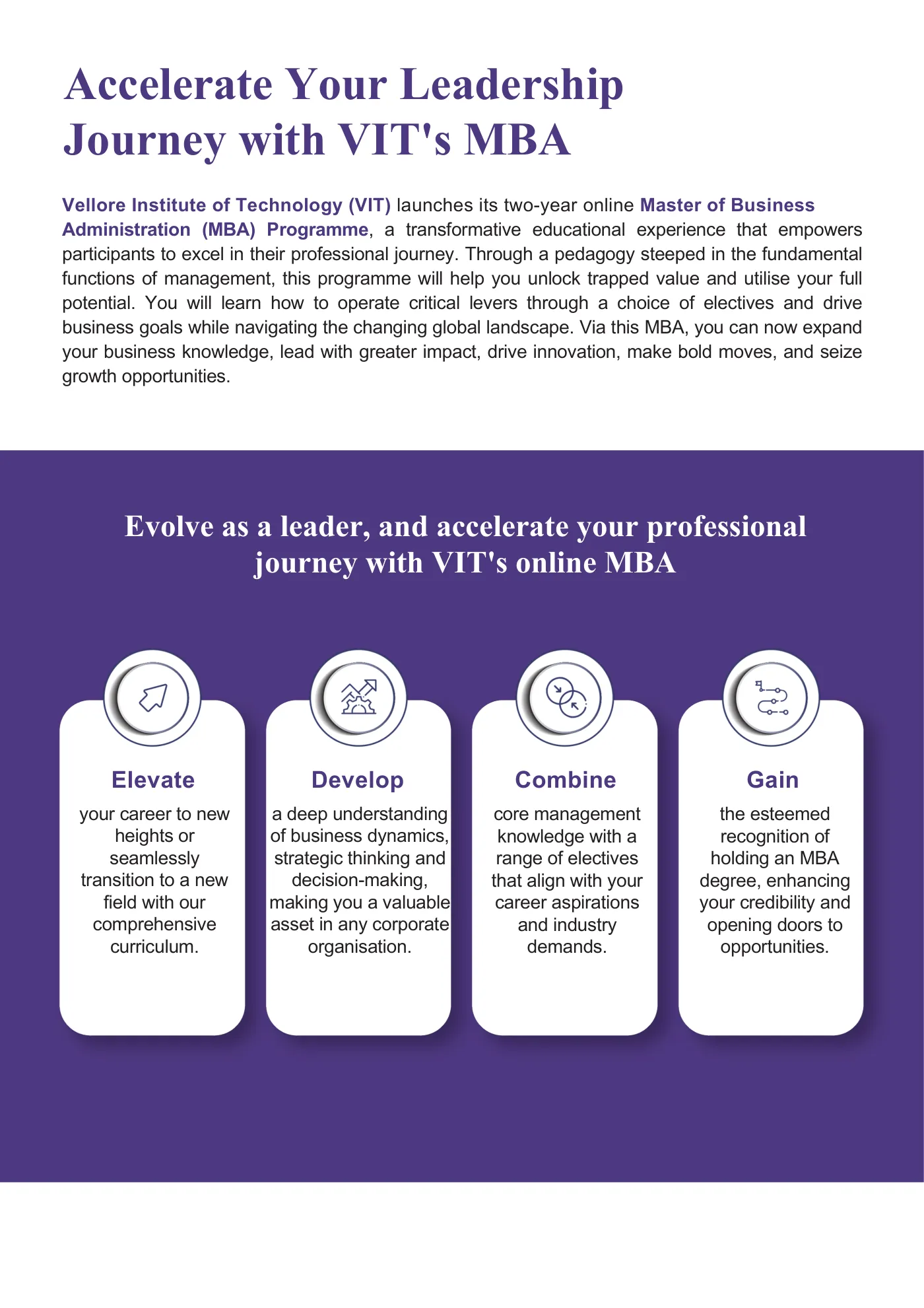 Vellore Institute of Technology — course brochure, page 6. Open the PDF for full-size reading.